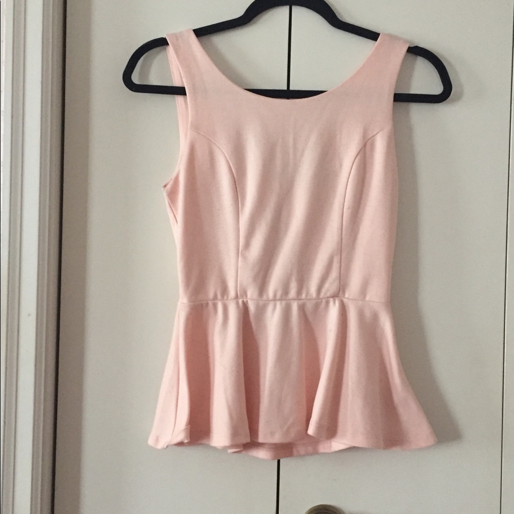 Light Pink Peplum Top